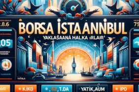 DALL·E 2024-05-26 22.53.49 - A visually appealing news header image featuring the title 'Borsa İstanbul'daki Yaklaşan Halka Arzlar' with popular news tags such as #YiğitAkü, #Altı