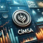 DALL·E 2024-05-27 12.29.53 - A professional news graphic featuring the Çimsa logo. The background includes stock market elements such as rising graphs, candlestick charts, and fin